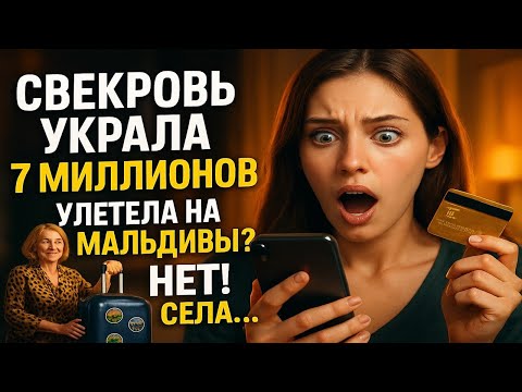 Видео: Свекровь взяла мою карту с 7 миллионами: «Сынок, давай на Мальдивы слетаем!» Но она не знала, что...