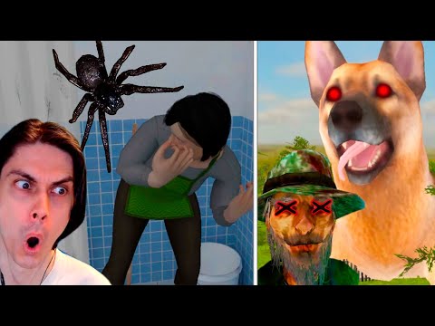 Видео: НАПУГАЛ МАМУ ПАУКОМ! ПЁСИК УБИЛ РЫБАКА?! - Угарное Чит Меню Schoolboy Runaway