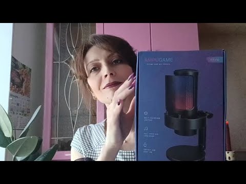 Видео: АSMR.Обзор микрофона🎙Fifine AMPLIGAME A8. 🥁Таппинг🥁🧤. Звуки масляных рук 🤲, косметики💄🧴.
