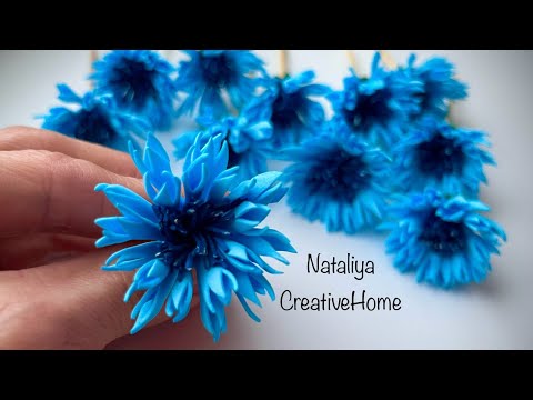 Видео: МК Волошка з фоамірану / Foam cornflower