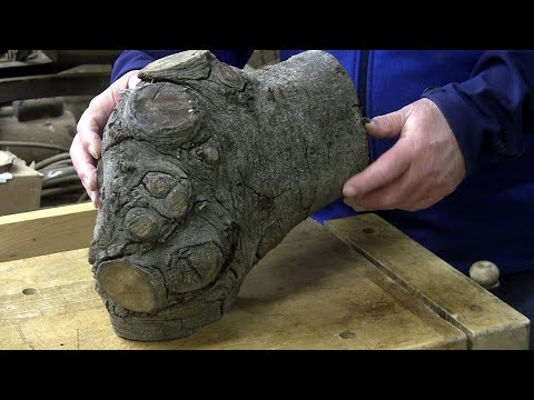 Видео: Чаша из слоновьей ноги — точение по дереву