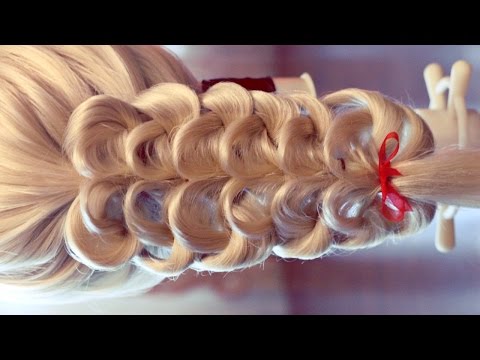 Видео: Ребристая коса на резинках | Авторские причёски | Лена Роговая | Hairstyles by REM | Copyright ©