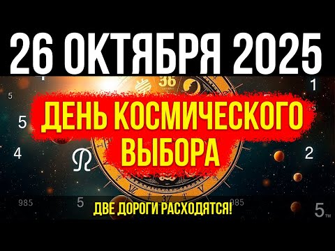 Видео: ТОЛЬКО СЕГОДНЯ! 26 ОКТЯБРЯ - момент КОСМИЧЕСКОГО ВЫБОРА! Две дороги расходятся!