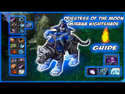 Видео: Priestess Of The Moon Mirana Nightshade Guide | Мощный мидер или Роумер? я мистер ароу хаахах