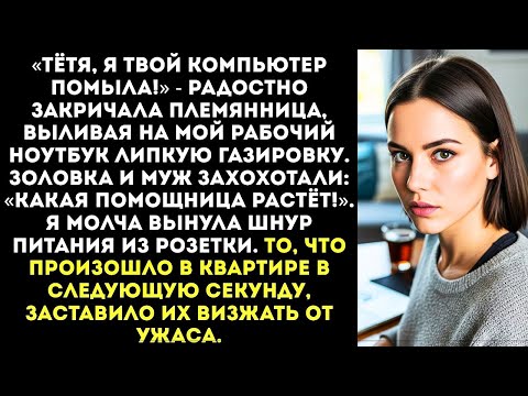 Видео: «Моя племянница залила колой твой рабочий ноут? Не ори истеричка, всего лишь железка!» — орал муж