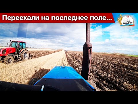 Видео: Три "богатырька" - МТЗ, снова в поле на пахоте. Скоро конец...