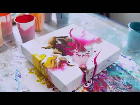 Видео: Флюид Арт (Fluid Art) - абстрактная живопись и необычный набор для творчества!