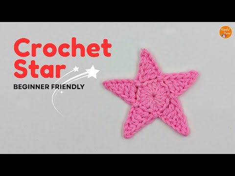 Видео: Как связать звезду крючком | Простой урок по вязанию звезды крючком для начинающих | Рождественск...