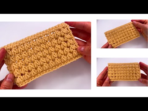 Видео: ПРОСТОЙ узор для вязания крючком для начинающих! Великолепный узор для шарфа, свитера и одеяла.