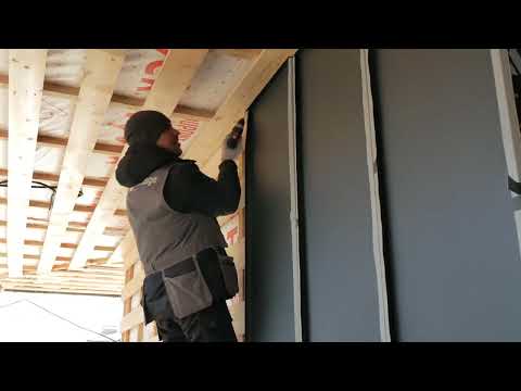 Видео: Отделка фасада и потолка фальцем.