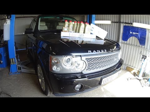 Видео: ЗАМЕНА МОТОРНОГО МАСЛА, НА RANGE ROVER VOGUE ДВИГАТЕЛЬ JAGUAR 4.4  V8