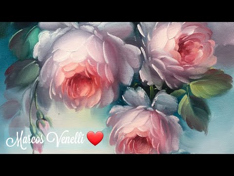 Видео: КРАСИВО - Влюбись и научись рисовать эти замечательные розы!