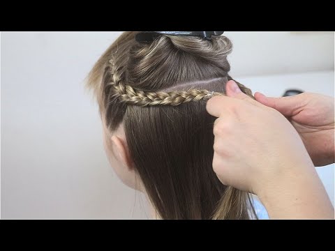 Видео: Три варианта плетения для школы / #прическа на средние волосы/ #прически с распущенными волосами
