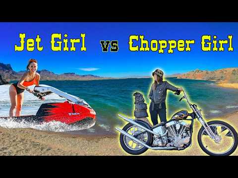 Видео: Катаюсь на моем Panhead 48 года по Калифорнии, катаясь на гидроциклах с JET GIRL!