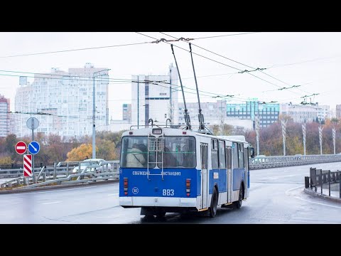 Видео: Троллейбусный маршрут 18, весь маршрут в Чебоксарах