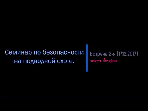 Видео: Семинар по безопасности на ПО  встреча 2-я 17.12.2017 часть вторая окончание