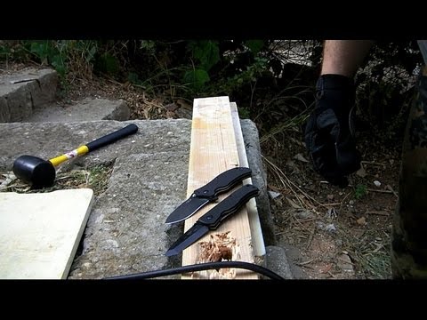 Видео: Zero Tolerance 350 vs. Emerson CQC-7: Hard use testing (часть 4)