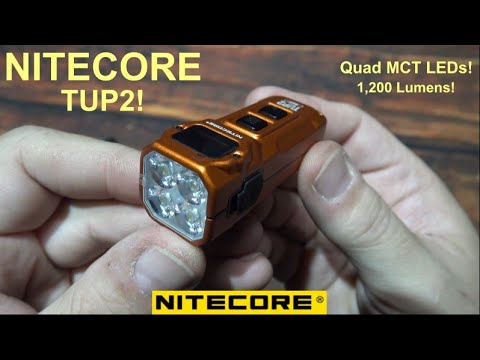 Видео: Обзор фонарика Nitecore TUP2 "Sneak Peek" для повседневного использования! (1200 люмен, 3 градуса...