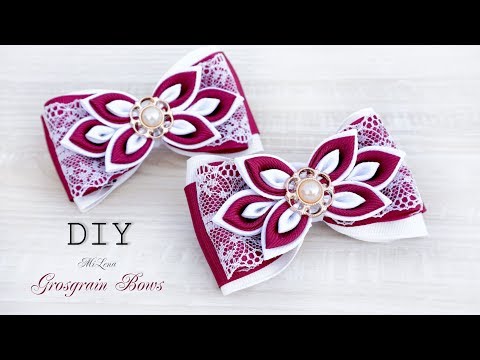 Видео: БАНТИКИ ИЗ РЕПСА, МК / DIY Grosgrain Hair Bows