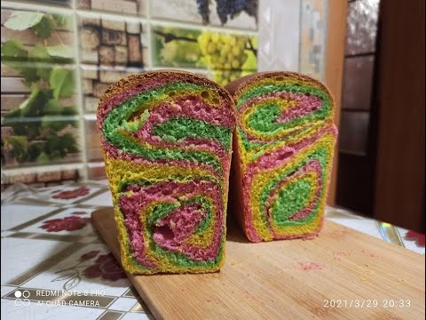 Видео: Разноцветный хлеб к праздничному столу