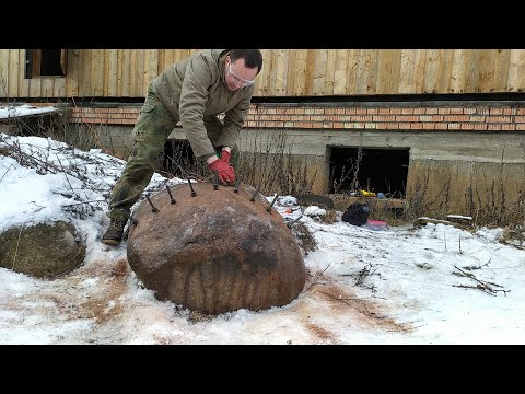 Видео: Как расколоть большой валун