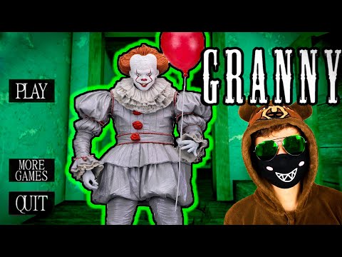 Видео: Бабка Гренни это Пеннивайз Клоун - Побег на Машине Granny Моды