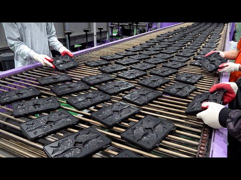 Видео: Процесс изготовления сковороды с титановым покрытием в форме рыбы. Корейский литейный завод