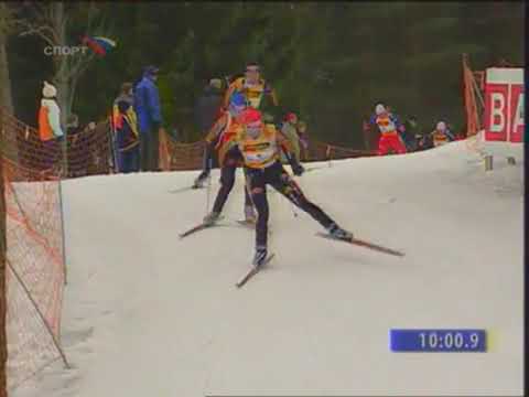 Видео: биатлон кубок мира 2005-2006 9 этап Холменколлен (Осло) масс старт женщины