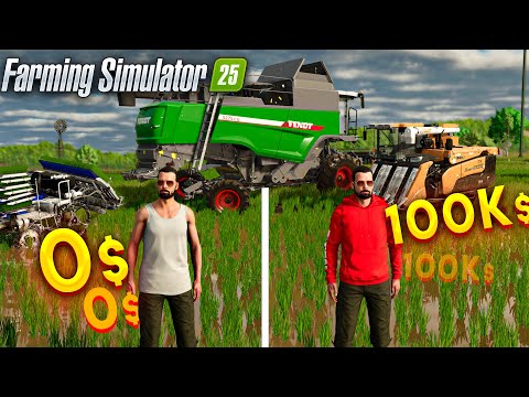 Видео: Выживаю на плоской карте И выращиваю только одну культуру Farming Simulator 25 ( 2 часть )