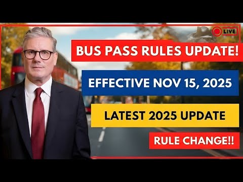 Видео: Обновление правил использования проездных на автобусы в Великобритании от 15 ноября 2025 г. — кто...