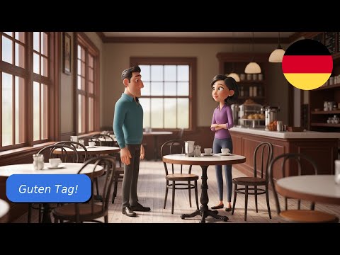 Видео: 10 простых диалогов на немецком (в кафе) A-1 A-2