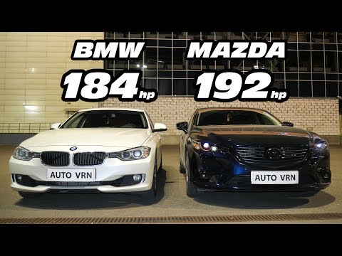 Видео: АТМО или ТУРБО?! MAZDA 6 2.5 vs BMW 320i F30  ГОНКА!!!