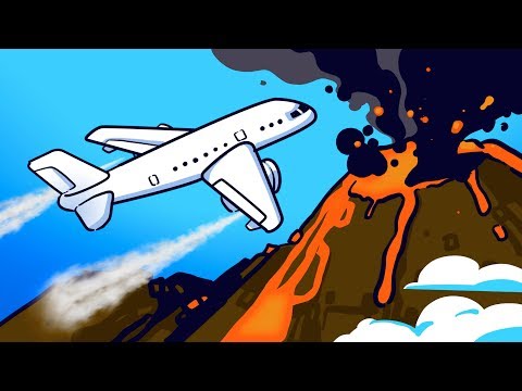 Видео: Отказали все двигатели, но пилоты смогли выбраться из облака вулканического пепла