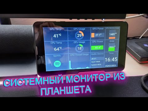 Видео: Как использовать планшет в качестве системного монитора | Pitikapp
