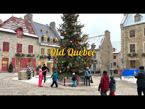 Видео: [4K]🇨🇦 Старое Рождество Квебека🎄🎀Сказочный Пти Шамплен и Королевская площадь. Декабрь. 2023 год