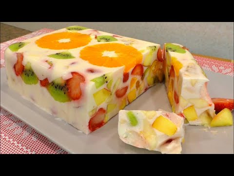 Видео: Только молоко, сметана и фрукты! Самый вкусный и полезный десерт без желатина и без выпечки.