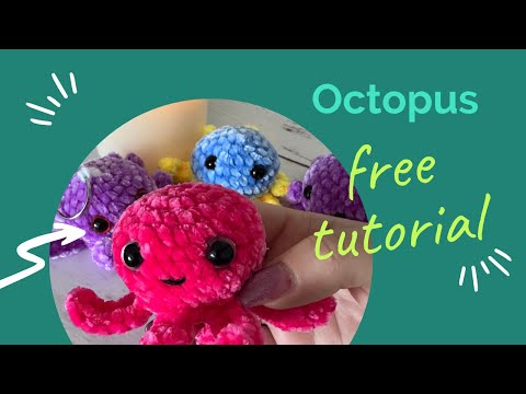 Видео: Baby octopus FREE pattern / МК осьминожек