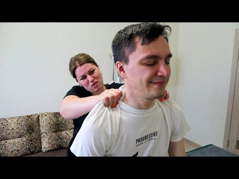 Видео: ASMR Супер мощный массаж спины и растяжка