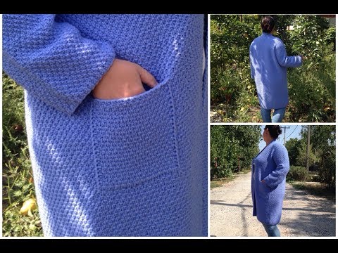 Видео: КАРДИГАН СПИЦАМИ "Голубые дали" // ЭКСПРЕСС МК