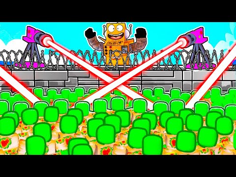 Видео: ПОСТРОИЛ МЕГА ЗАЩИТУ БАЗУ ПРОТИВ ЗОМБИ МАКСИМАЛЬНОГО УРОВНЯ! НУБ И ПРО ВИДЕО ROBLOX