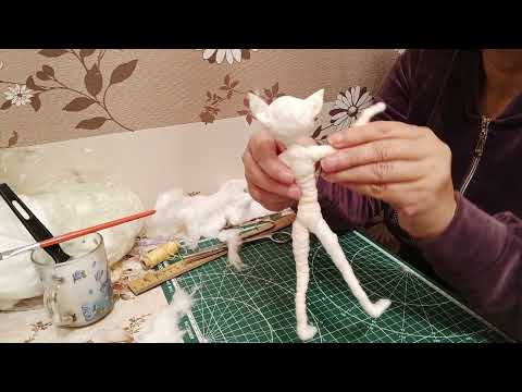 Видео: Лиса Алиса. Каркас. Часть 2. Мастер класс. Ватная игрушка.