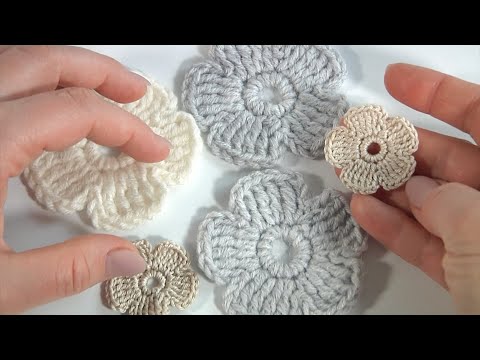 Видео: Самые Простые и Нежные Цветы крючком/Цветы для Декора, Наборного Кружева, Ирландского Кружева