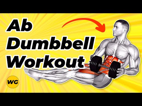 Видео: 10-минутная тренировка пресса (только гантели) Быстро соберите 6 пакетов