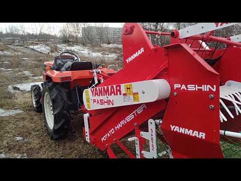 Видео: Самая лучшая картофелекопалка, с кузовом  Pashin Для трактора Yanmar .