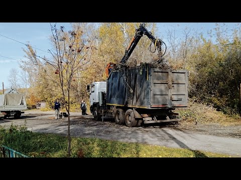 Видео: Медитация на ломовоз Камаз с манипулятором P97М (Заметка от 9 октября 2025 г.)