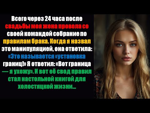 Видео: Спустя 24 часа после свадьбы жена провела «собрание по правилам брака» — я установил ОДНУ границу..
