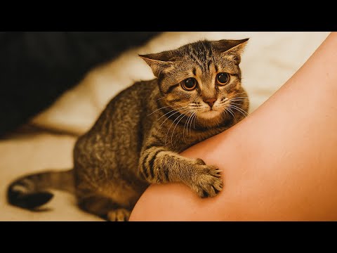 Видео: Кошечка пряталась, когда её хотели погладить... Она не знала, что руки могут быть добрыми