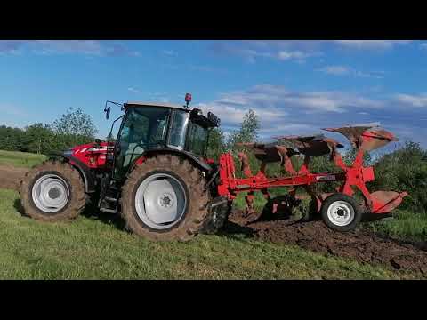 Видео: Massey Ferguson 6713 + плуг Оптикон А4 на цілині 50 років