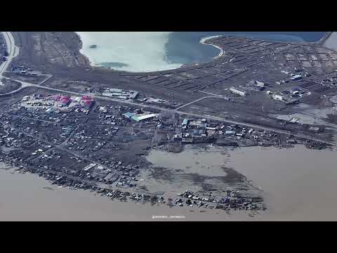 Видео: Шок контент! Масштабы разлива реки Ишим. Петропавловск с высоты птичьего полёта с зум камеры дрона