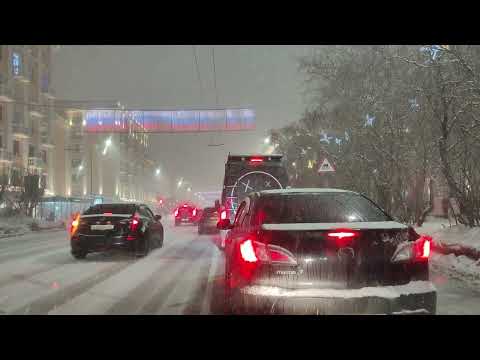 Видео: Мурманск, ах метелица!!!